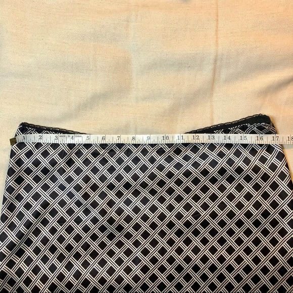 INC silk, lattice plaid skirt - Picture 4 of 9